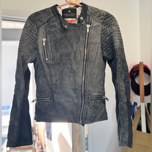 Scotch & Soda Jackets & Blazers - Scotch & Soda Gray and Black Star Patterned Lining